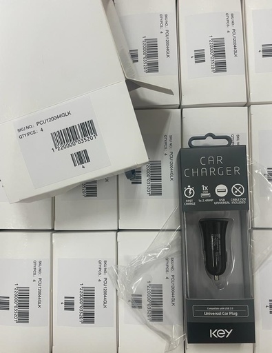 [65141001121] Key Car Charger USB-A fast - 2.4amp - New - Retail Pack - Sealed