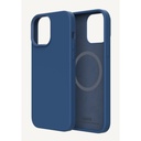 QDOS TOUCH Pure with SNAP Blue for iPhone 12s Pro Max - Soft touch liquid silicone case with antimicrobial treatment and build in magnetic array, compatible with MagSafe Accessories.