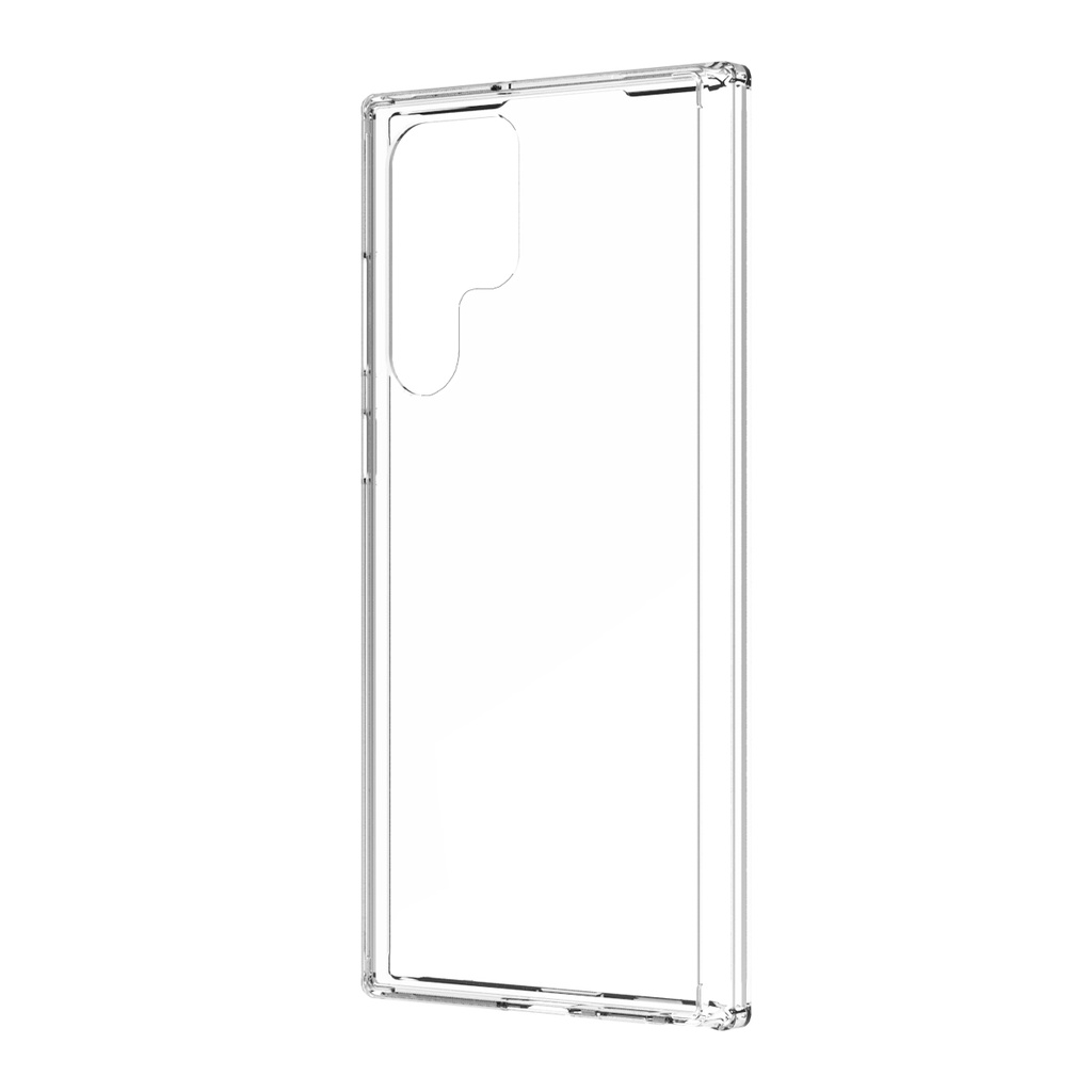 QDOS Hybrid Clear for Samsung S22 Ultra - Clear rigid back with flexible sides.