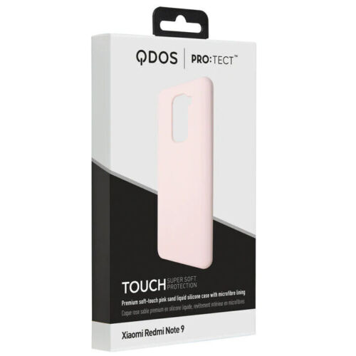 QDOS Touch Soft silicone Case for Redmi Note 9-Pink