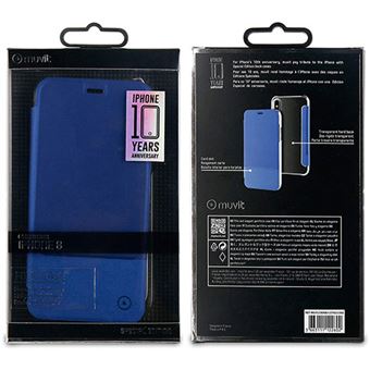 Muvit Folio Case for iPhone X-Blue