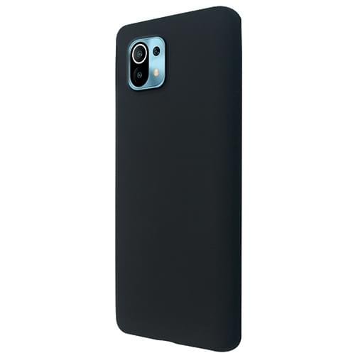 QDOS TOUCH Silicone Black for Xiaomi Mi 11 Lite 5G - liquid silicone case with micro fibre interior