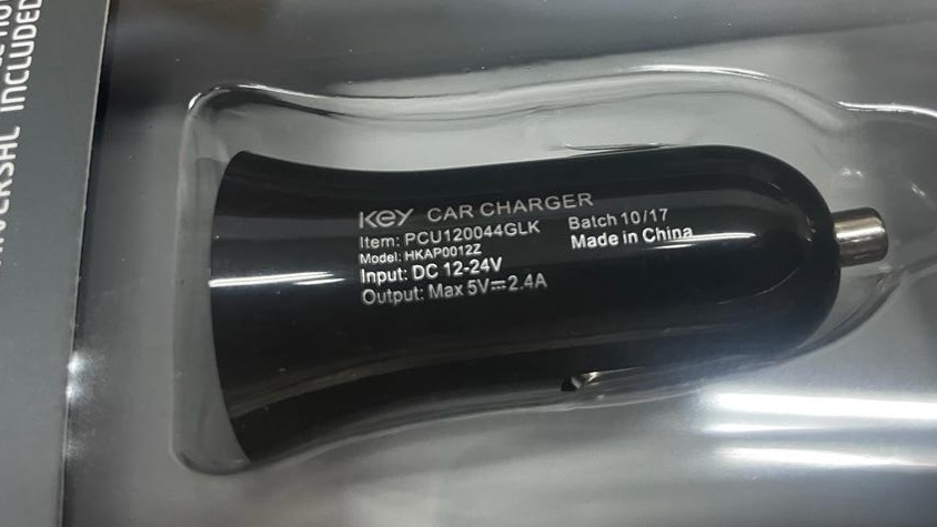 Key Car Charger USB-A fast - 2.4amp - New - Retail Pack - Sealed