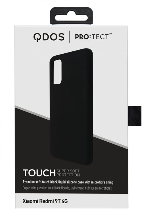 QDOS Touch Soft Silicone Case for Redmi 9T 4G-Black - Retail Pack - Sealed