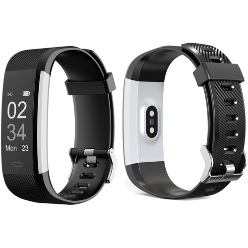 Letscom Fitness Tracker ID115PLUSHR Black