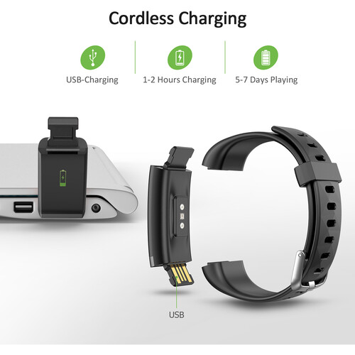 Letscom Fitness Tracker ID131COLOR HR D-Black