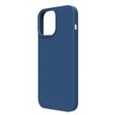 QDOS TOUCH Pure with SNAP Blue for iPhone 13 Pro - Soft touch liquid silicone case with antimicrobial treatment and build in magnetic array, compatible with MagSafe Accessories.
