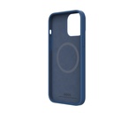 QDOS TOUCH Pure with SNAP Blue for iPhone 13 Pro - Soft touch liquid silicone case with antimicrobial treatment and build in magnetic array, compatible with MagSafe Accessories.