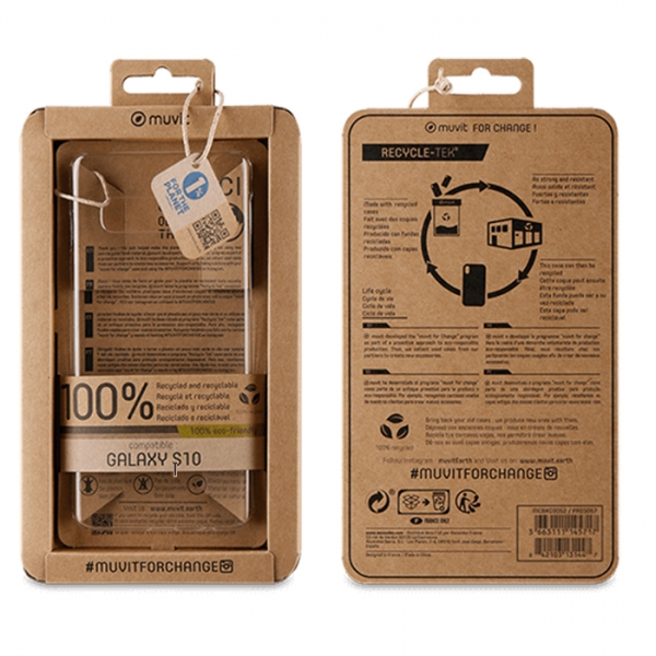 Muvit 100 % Eco-Friendly for Galaxy S10-Transparent