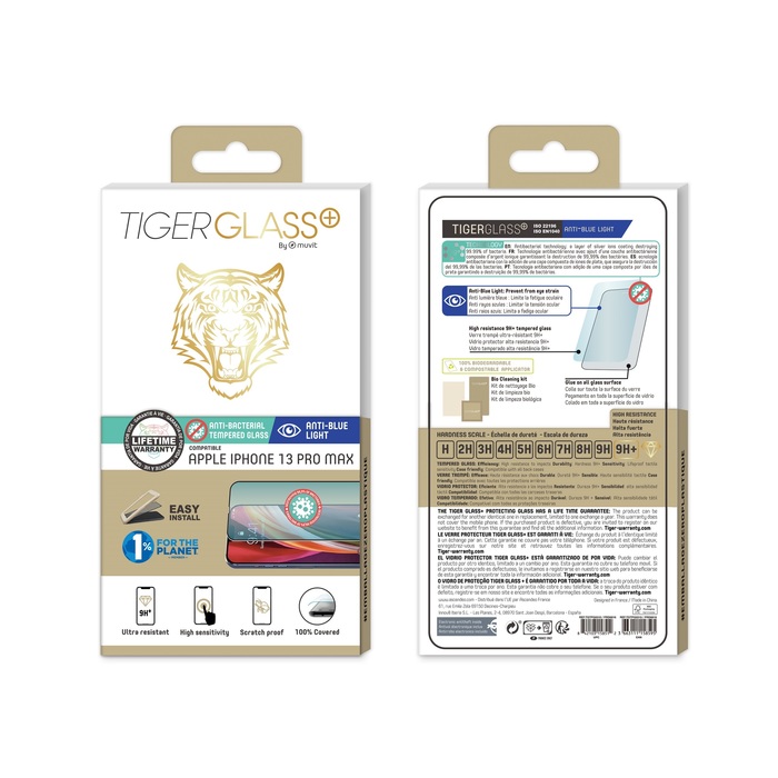 Muvit Screen Protector TIGER GLASS compatible with iPhone 13 Pro Max