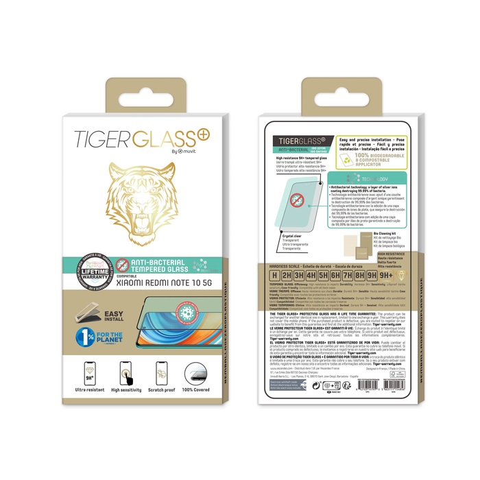 Muvit Sreen Protector Tiger compatible with Redmi Note10
