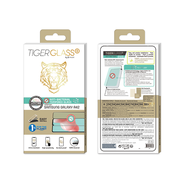 Muvit Sreen Protector Tiger compatible with Samsung A42 5G