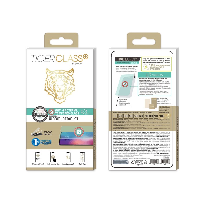 Muvit Sreen Protector Tiger compatible with Xiao Redmi 9T
