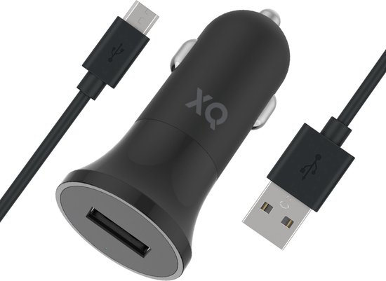 Xqisit Car Charger USB-A with cable Micro USB - Retail Pack - Sealed - New