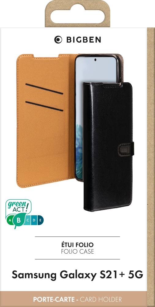 BIGBEN Case Wallet Black for Samsung S21PLUS Black - Retail Pack - Sealed