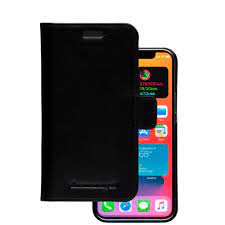 [61175003141] dBramante1928 Leather Folio Case 2 in 1 Wallet for iPhone 12 Mini-Black