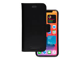 [61175004141] dBramante1928 Leather Folio Case 2 in 1 Wallet for iPhone 12/12 Pro-Black
