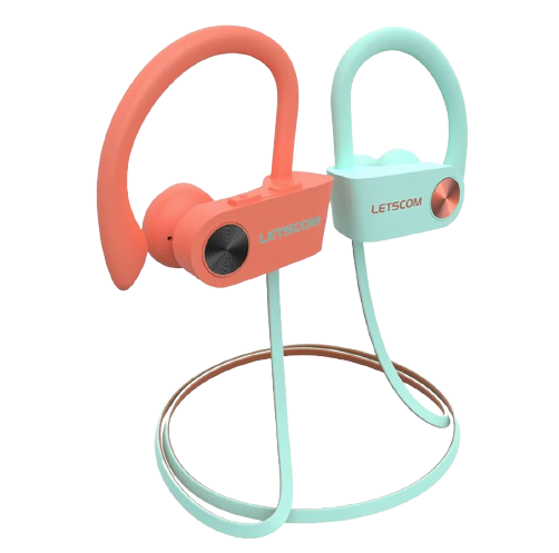 [69146038141] Letscom Wireless Sport Headphone U81-B BLUE ORANGE in Pouch