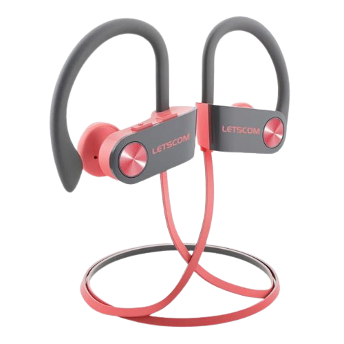 [69146037141] Letscom Wireless Sport Headphone U8i - PINK GREY - in Pouch bag - Retail Pack - Sealed - New
