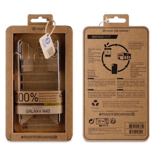 [61157007141] Muvit 100 % Eco-Friendly for Galaxy A40-Black