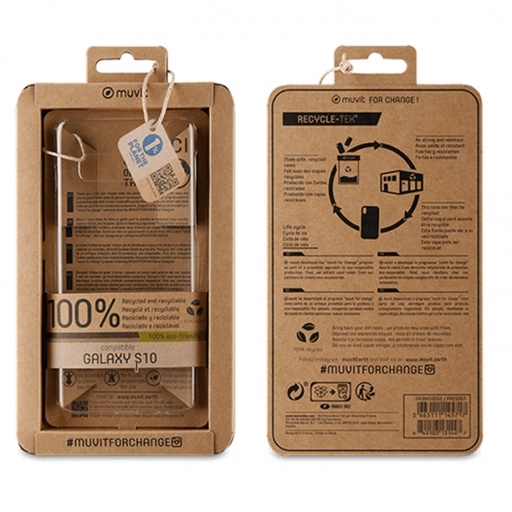 [61157025141] Muvit 100 % Eco-Friendly for Galaxy S10-Transparent