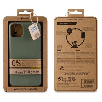 [61157009141] Muvit 100 % Eco-Friendly for iPhone 11 Pro Max-Green