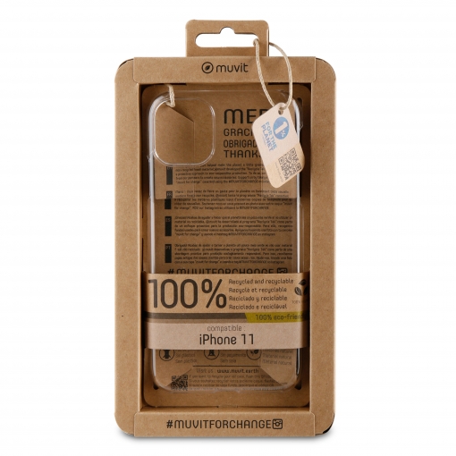 [61157010141] Muvit 100 % Eco-Friendly for iPhone 11 Pro Max-Transparent