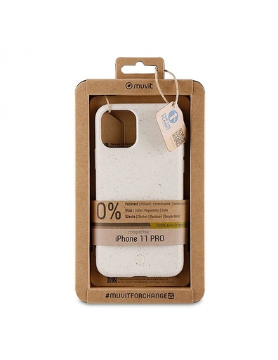 [61157014141] Muvit 100 % Eco-Friendly for iPhone 11 Pro-White
