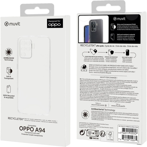 [61157055141] Muvit Coq Recy Oppo A94 Trans