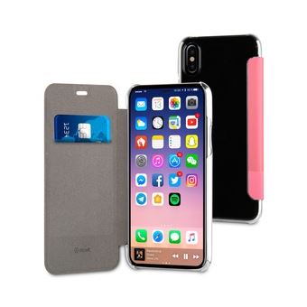 [61157023141] Muvit Folio Case for iPhone X-Pink