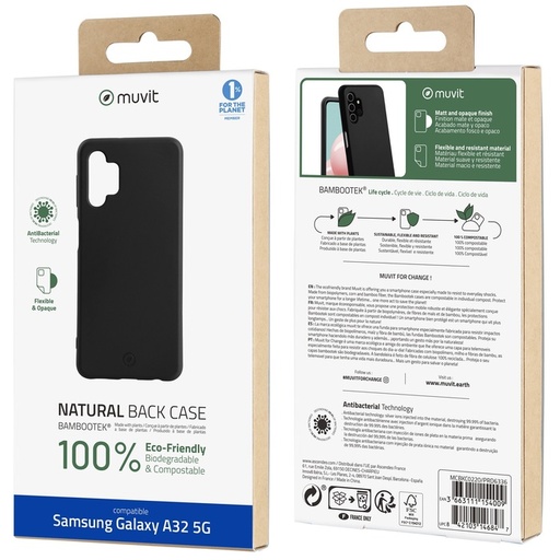 [61157036141] Muvit Natural Back Case for Galaxy A32 5G-Black