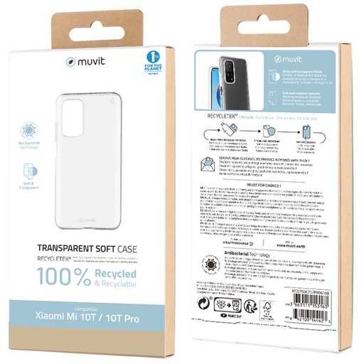 [61157041141] Muvit Soft Case for Mi 10T/10T Pro-Transparent