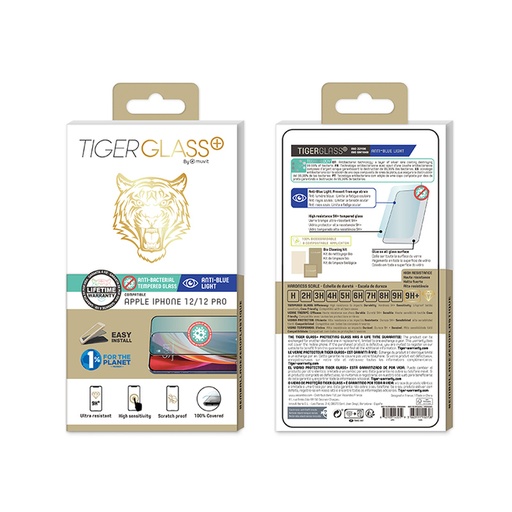 [77157039141] Muvit Screen Protector TIGER GLASS compatible with iPhone 12 Pro