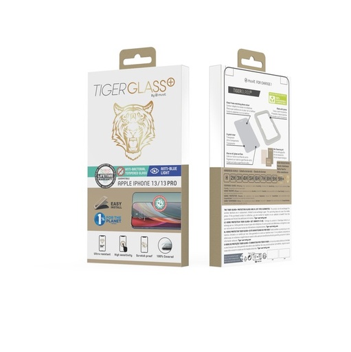 [77157019141] Muvit Screen Protector Tiger Bleu compatible with iPhone 13 Pro