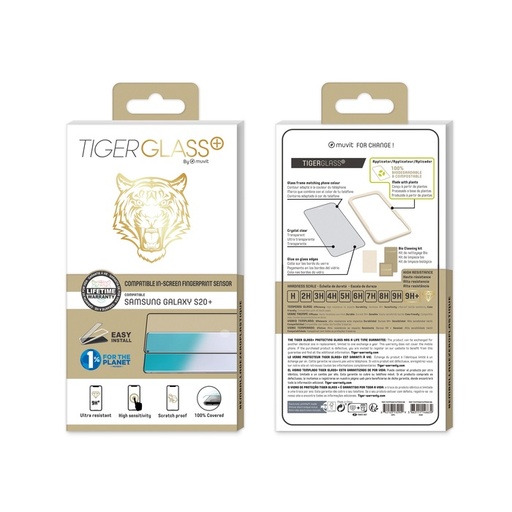 [77157056141] Muvit Screen Protector Tiger compatible with Galaxy S20+