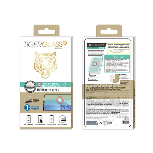 [77157028141] Muvit Sreen Protector Tiger compatible with Oppo A53S