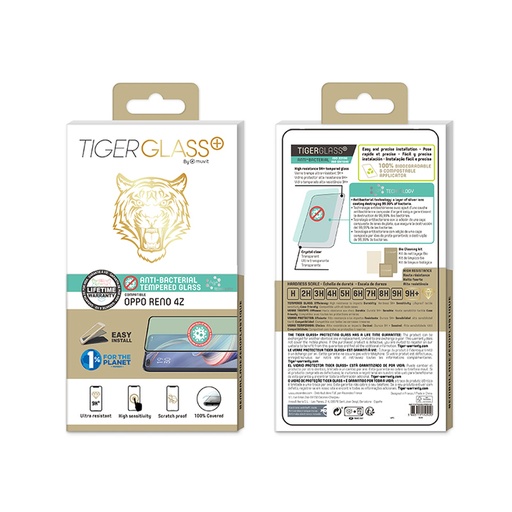 [77157021141] Muvit Sreen Protector Tiger compatible with Oppo Reno 4Z