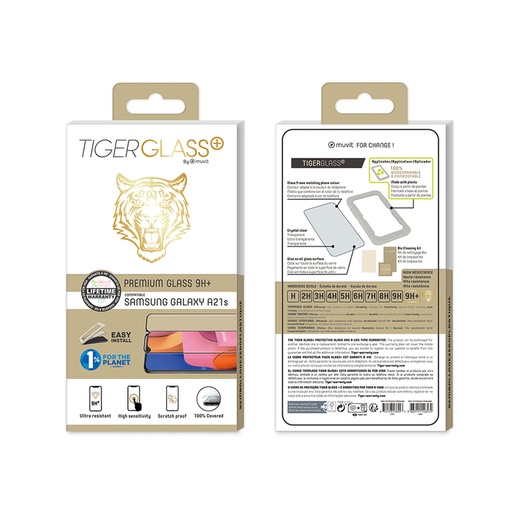 [77157035141] Muvit Sreen Protector Tiger compatible with Samsung A21S