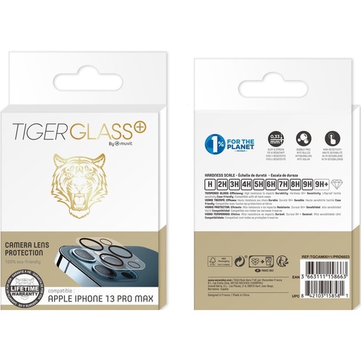 [77157077141] Muvit Screen Protector TIGER GLASS Lens iPhone 13 Pro Max