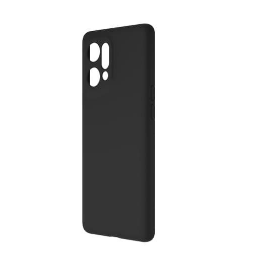 [61154028141] QDOS TOUCH Silicone Black for OPPO Find X5 5G - Soft Touch case with micro fibre interior