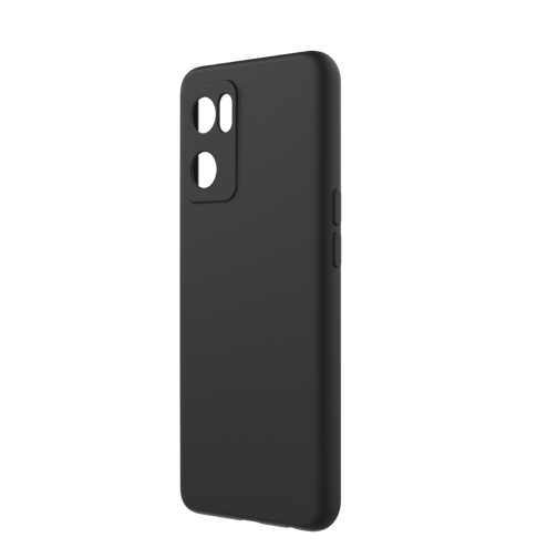 [61154027141] QDOS TOUCH Silicone Black for OPPO Find X5 Lite 5G - Soft Touch case with micro fibre interior