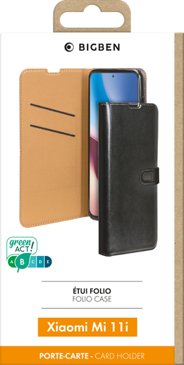 [61159056141] BIGBEN Case Wallet Black for Xiaomi MI 11 - New - retail Pack - Sealed