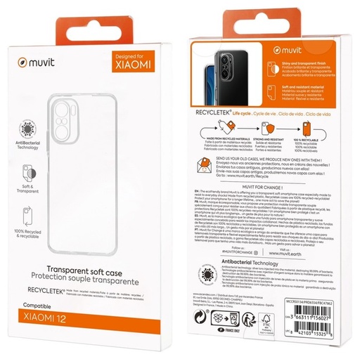 [61157078141] Muvit Case Transparent for XIAOMI 12 Transparent - Retail Pack - Sealed