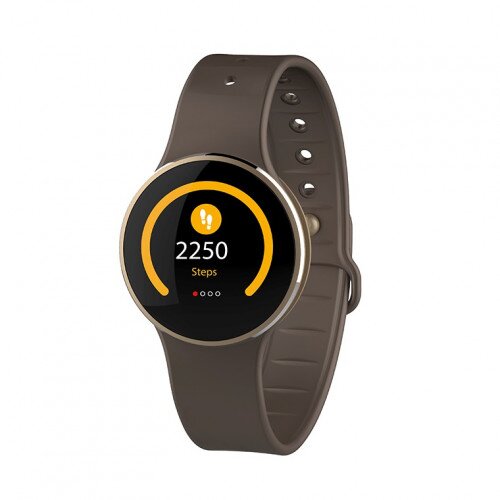 [71226009141] Mykronoz ZeCircle2 Smartwatch Activity Tracker - Gold/Brown