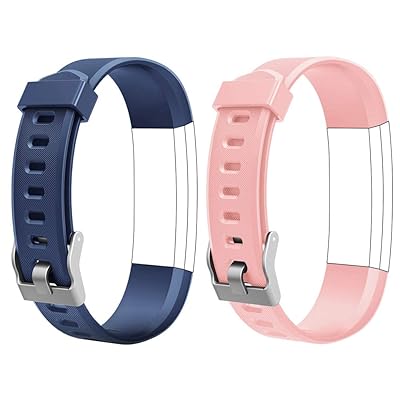[71146092141] Letscom Fitness Tracker Replacement Bands x 2 Blue and Pink for ID115  - free Packaging - New
